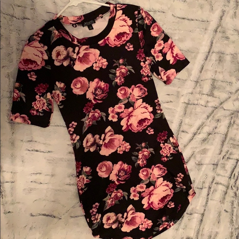 Black floral dress